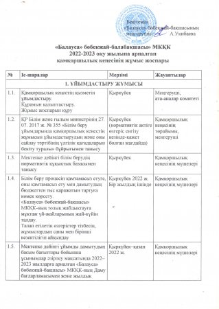 Қамқоршылық кеңес жоспары